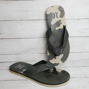 Hurley Men's Size 10 Camouflaged Flip Flops Sandal